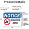 Signmission Gun Free Zone OSHA Notice Sign, Vinyl Decal, 5in W x 3.5in L, 2PK OS-2PACK-NS-D-35-L-15756 - alternate 4